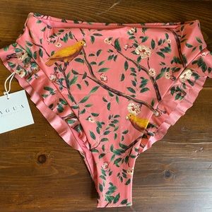 Agua by Agua Bendita Jenibre Canarios High-Waist Bikini Bottom